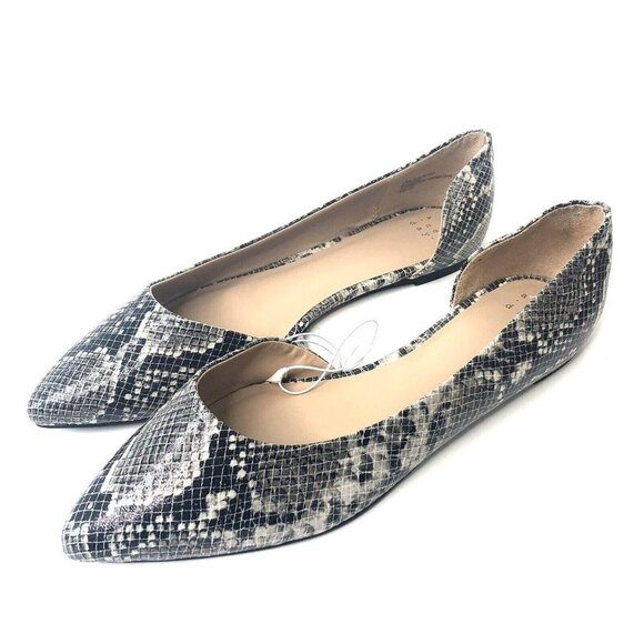 a new day Shoes - A New Day Faux Snakeskin Print Flats Pointed Toe Size 10 Ballet Flats NEW